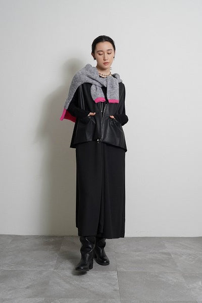 【予約⚡︎販売】配色レイヤーモヘアニット／604507／CYAN tokyo／2026 AW#1