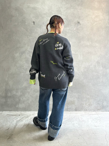 【再入荷】3カラー配色リブニット／LHELBIE