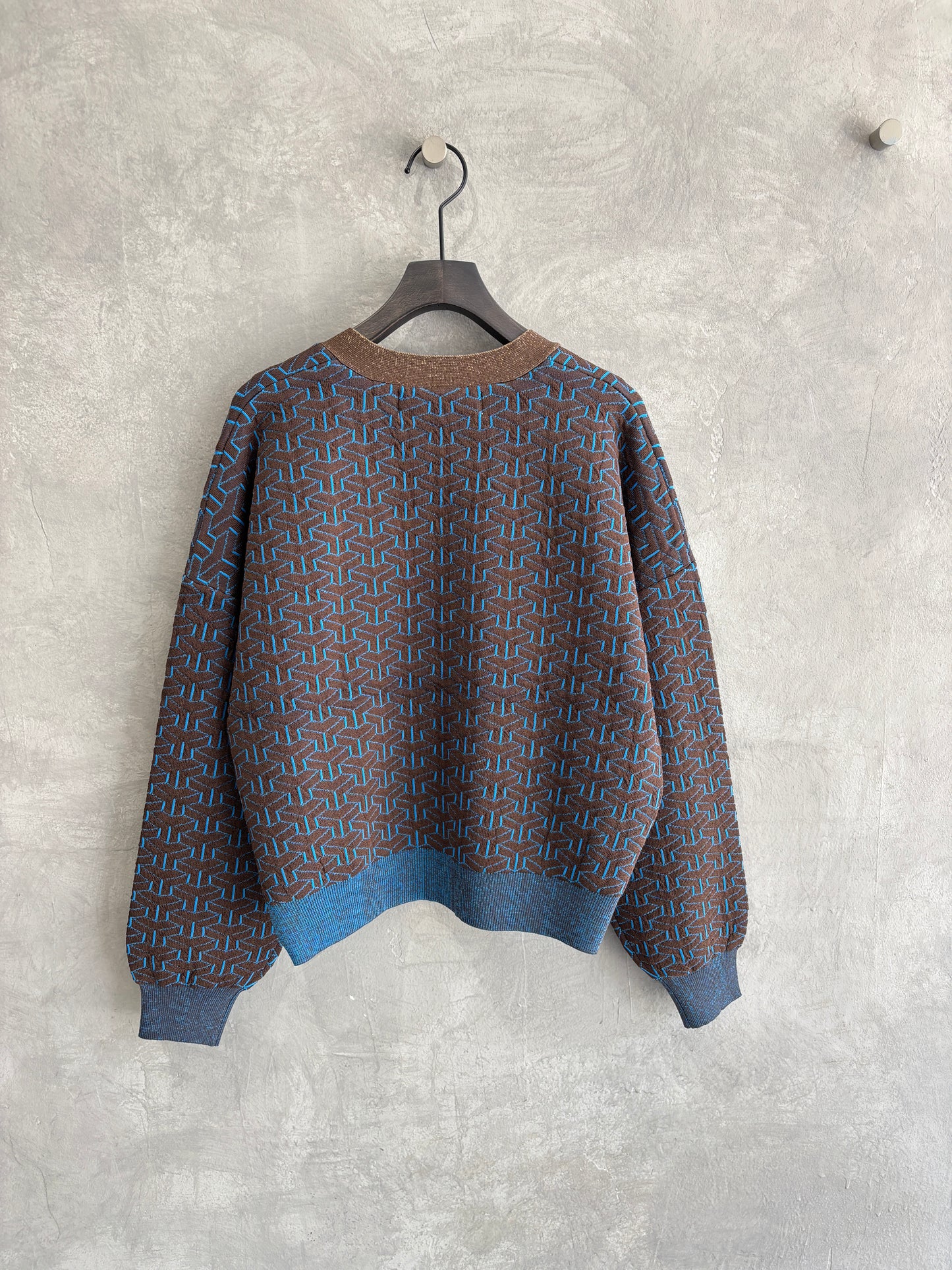 連続柄ニットカーディガン／LE MÉLANGE