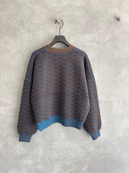 連続柄ニットカーディガン／LE MÉLANGE