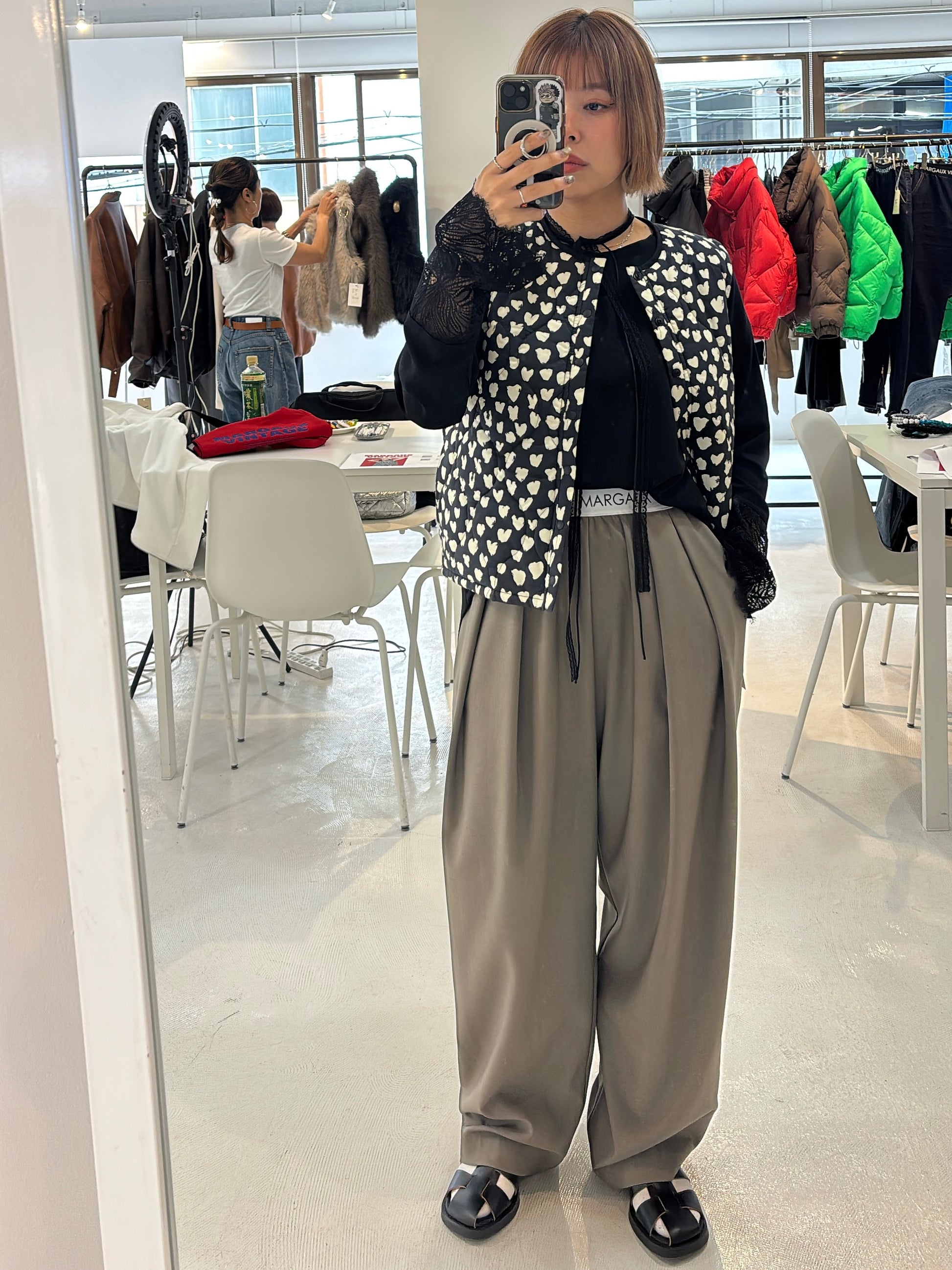 【予約⚡︎販売】ロゴウエストタックパンツ／MG PT-26089-A／MARGAUX VINTAGE／2026 AW＃1