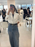 【予約⚡︎販売】オックスフォードフリルシャツ／MG BL - 27013 - S／MARGAUX VINTAGE／2027 PRE SPRING COLLECTION
