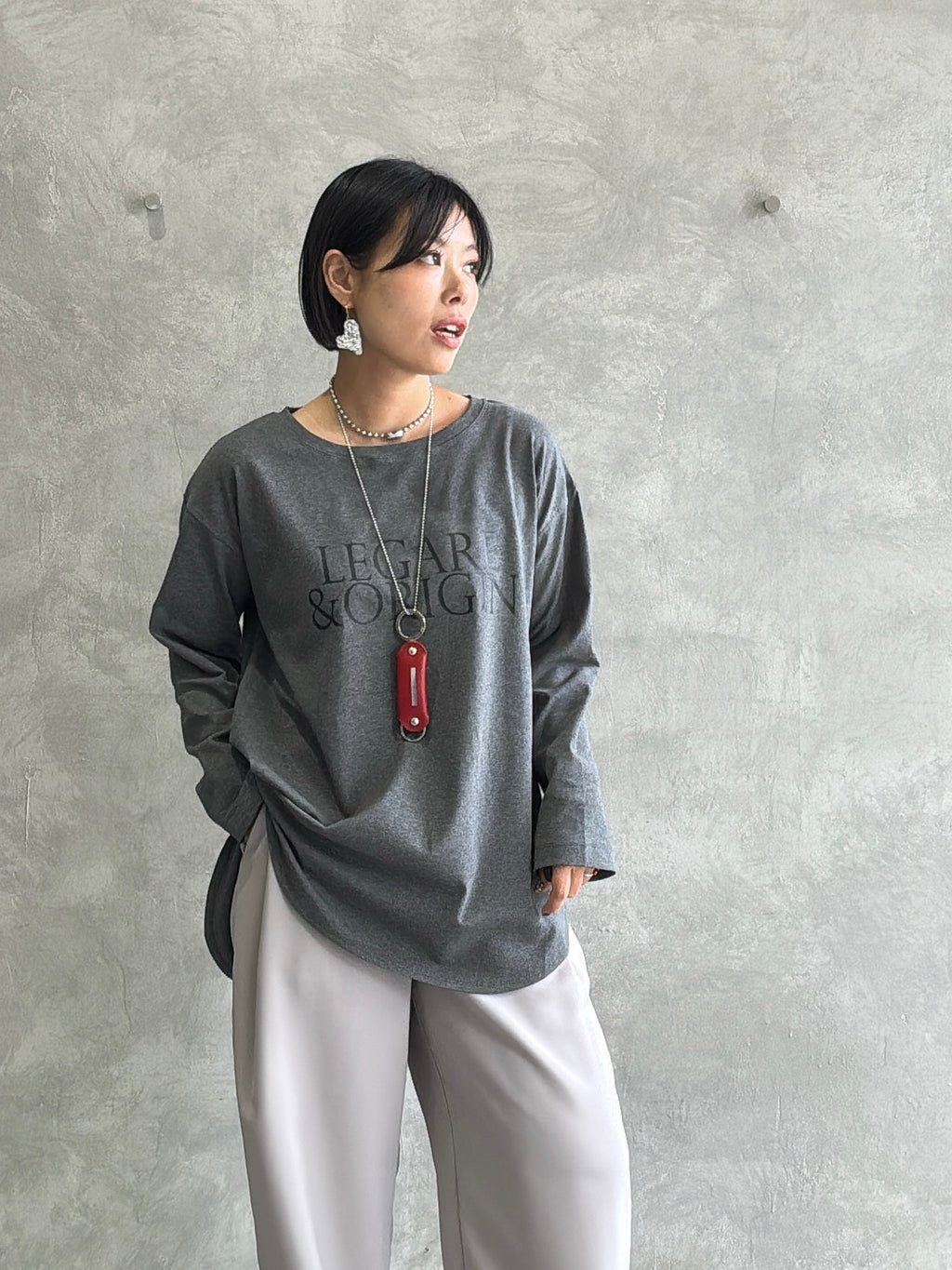 ロゴプリントロンT／Anna Kerry