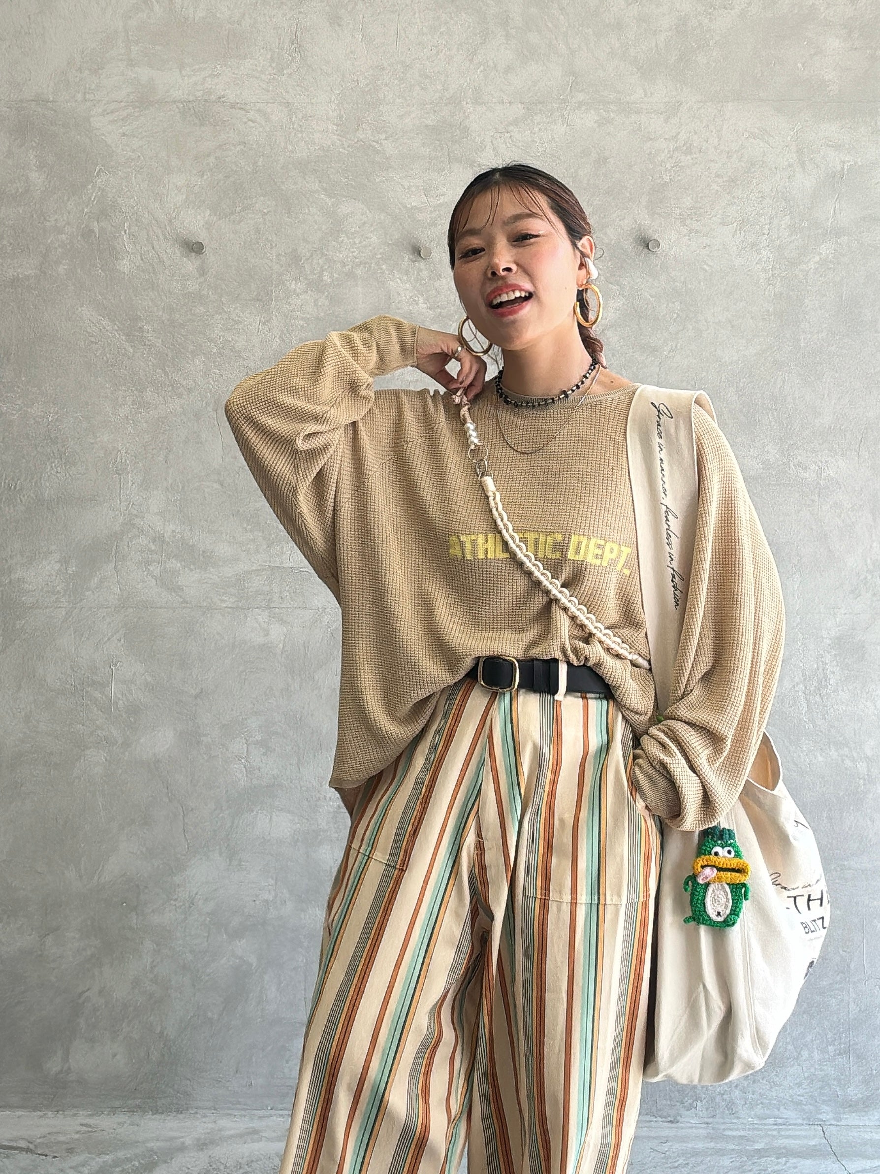 【再入荷】ワッフルドルマンロンT／flamingo firm