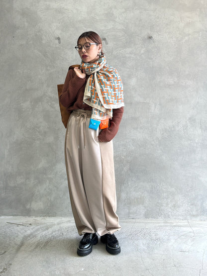 【再入荷】ポンチバイカラーパンツ／palm RICHE