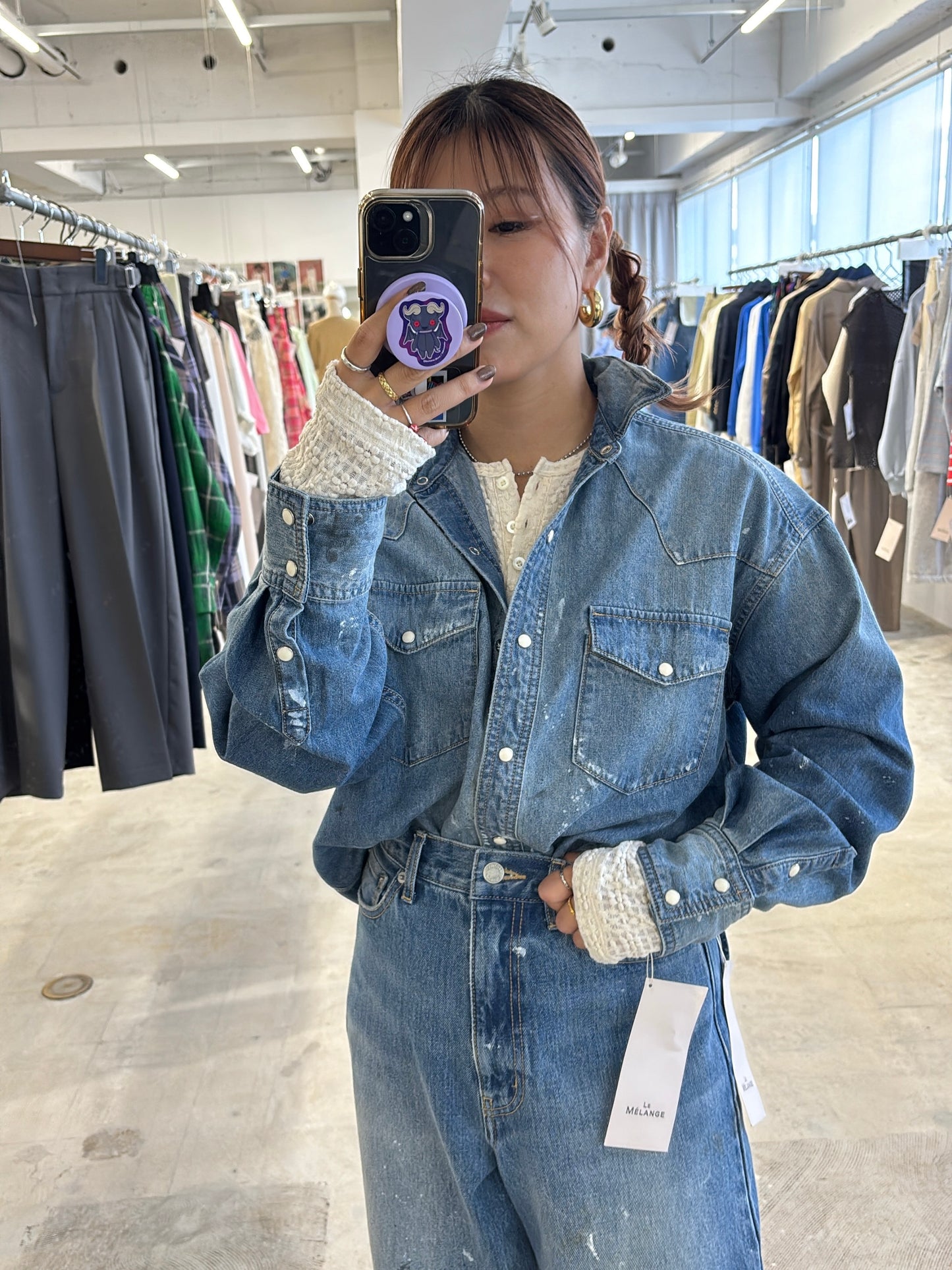 受付終了【予約販売】ヘンリーネックカットソー／8611002／LE MÉLANGE