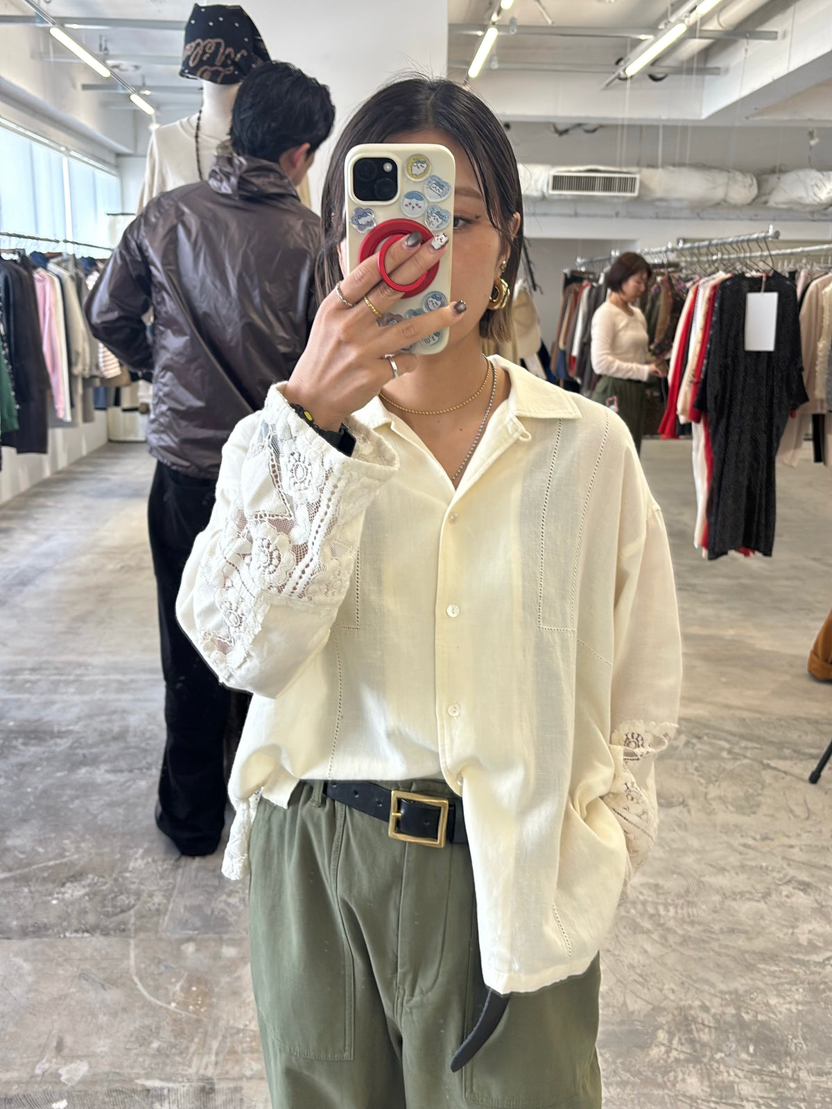 【予約⚡︎販売】コットンナイロンレースシャツ／8713207／LE MÉLANGE／2027 SS #1
