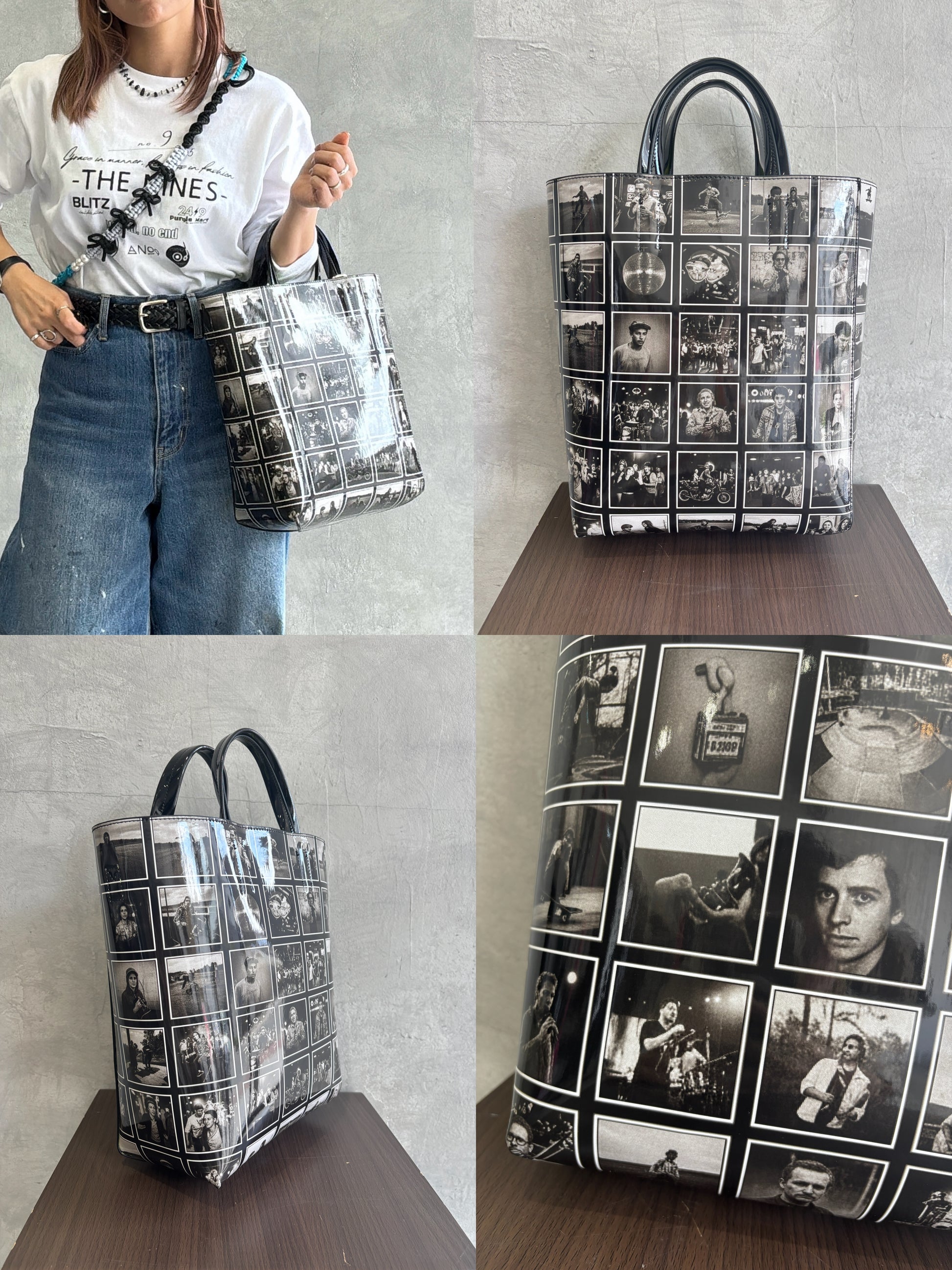 アートプリント２way台形トートバッグ