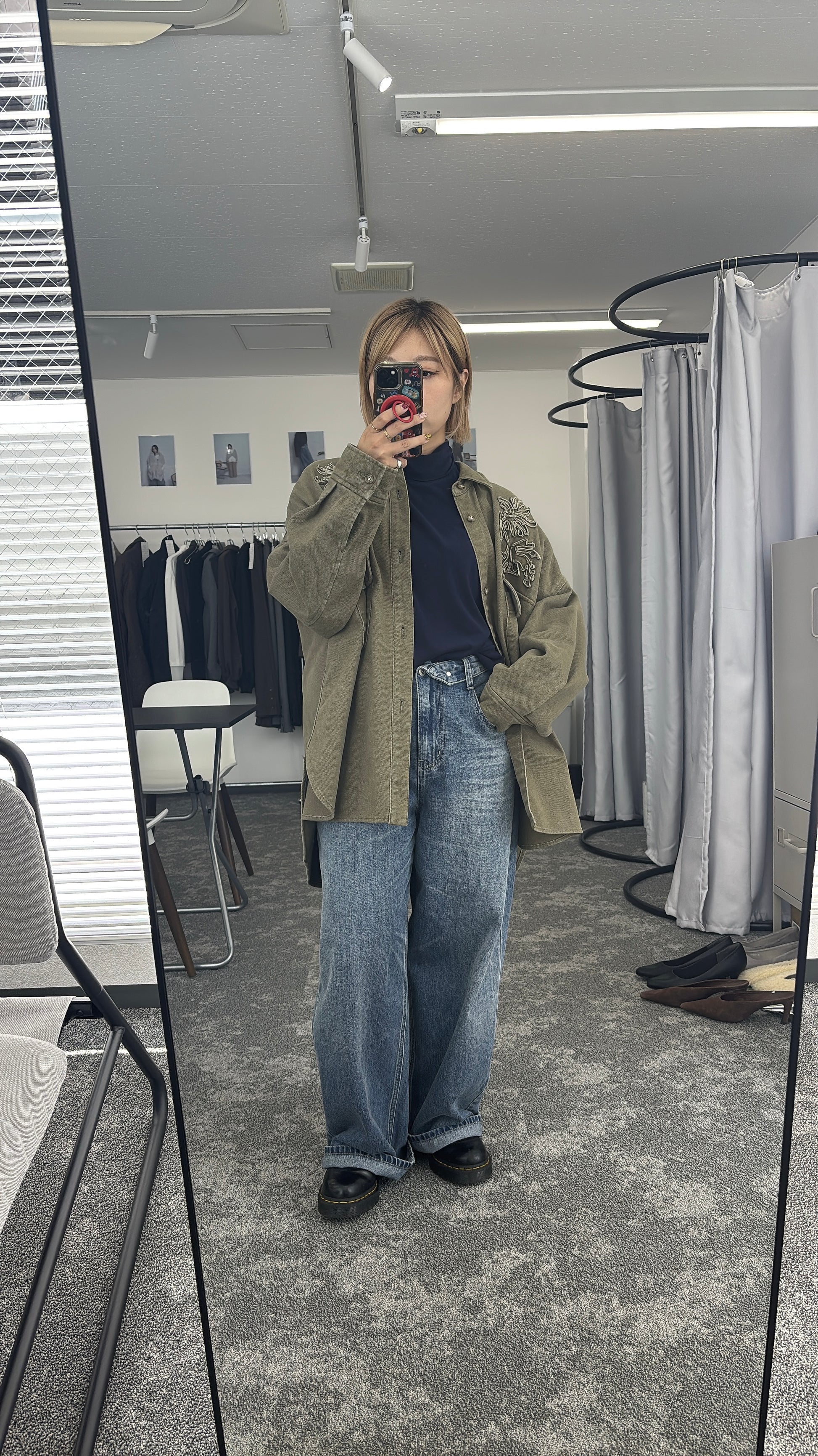 【予約⚡︎販売】刺繍オーバーシャツブルゾン／607532／CYAN tokyo／2026 AW#2
