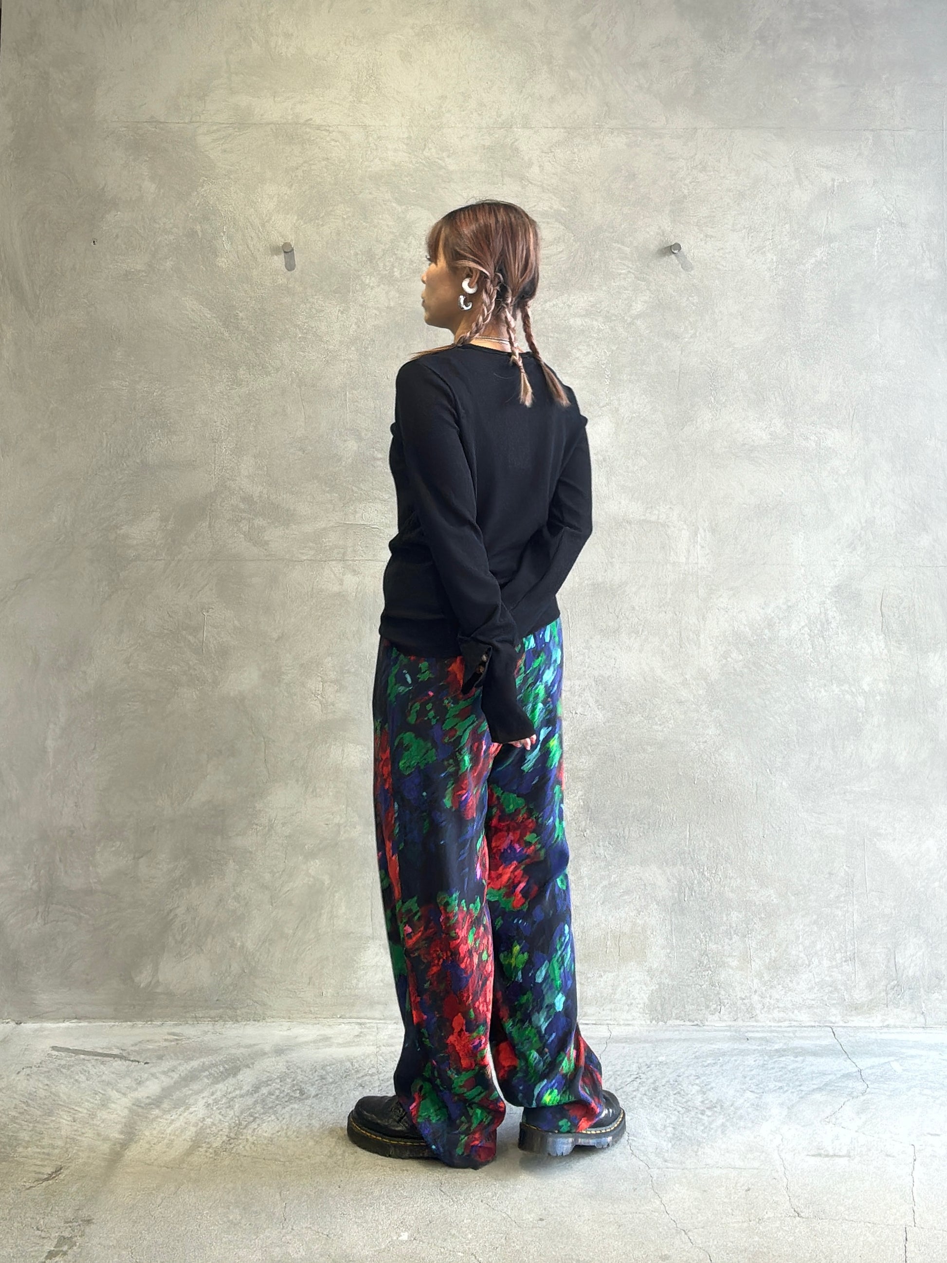 プリントイージーパンツ／8613504／LE MÉLANGE