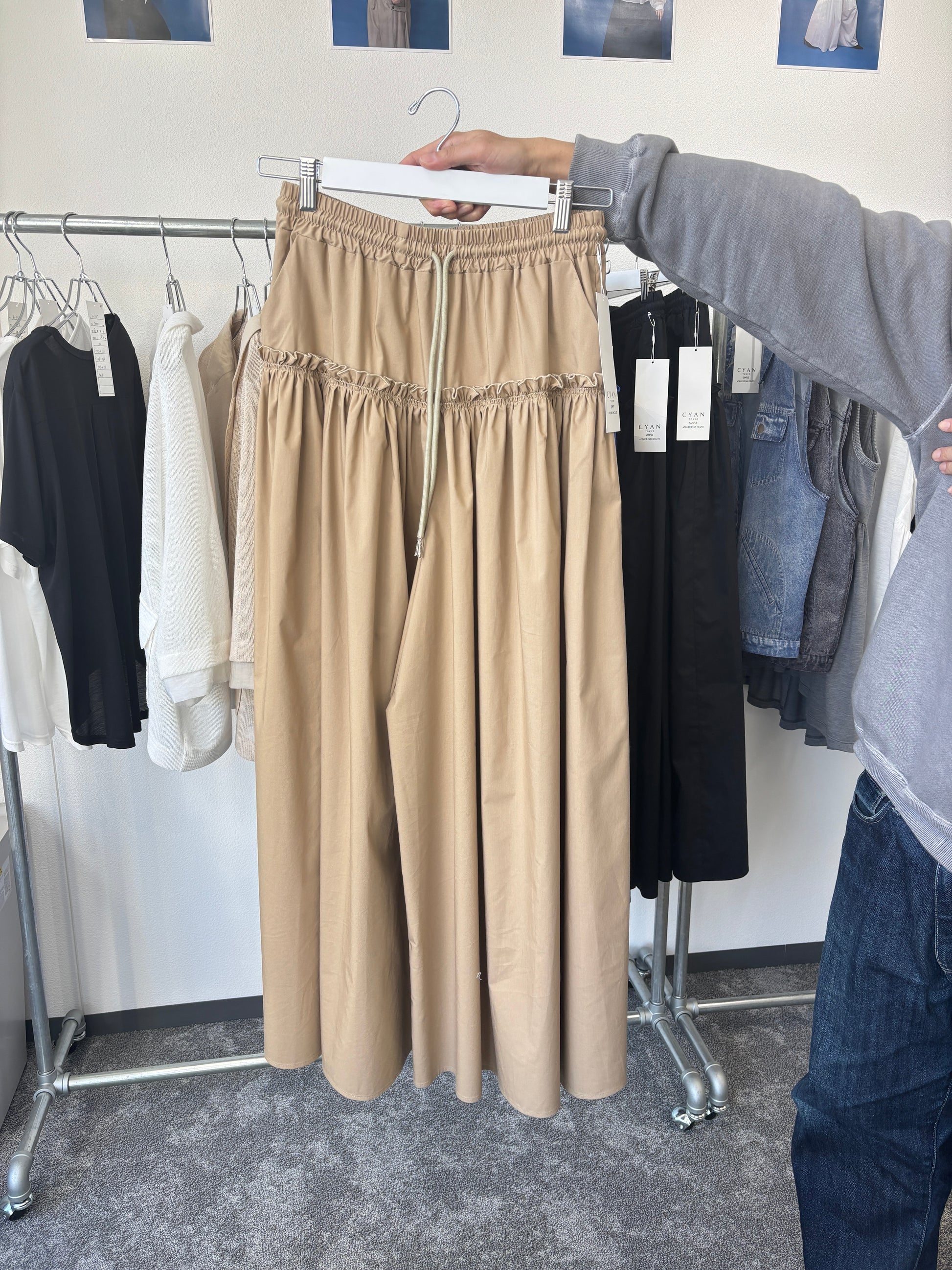 【予約販売】フリルギャザーバギーパンツ／601456／CYAN tokyo／2026 SS#2