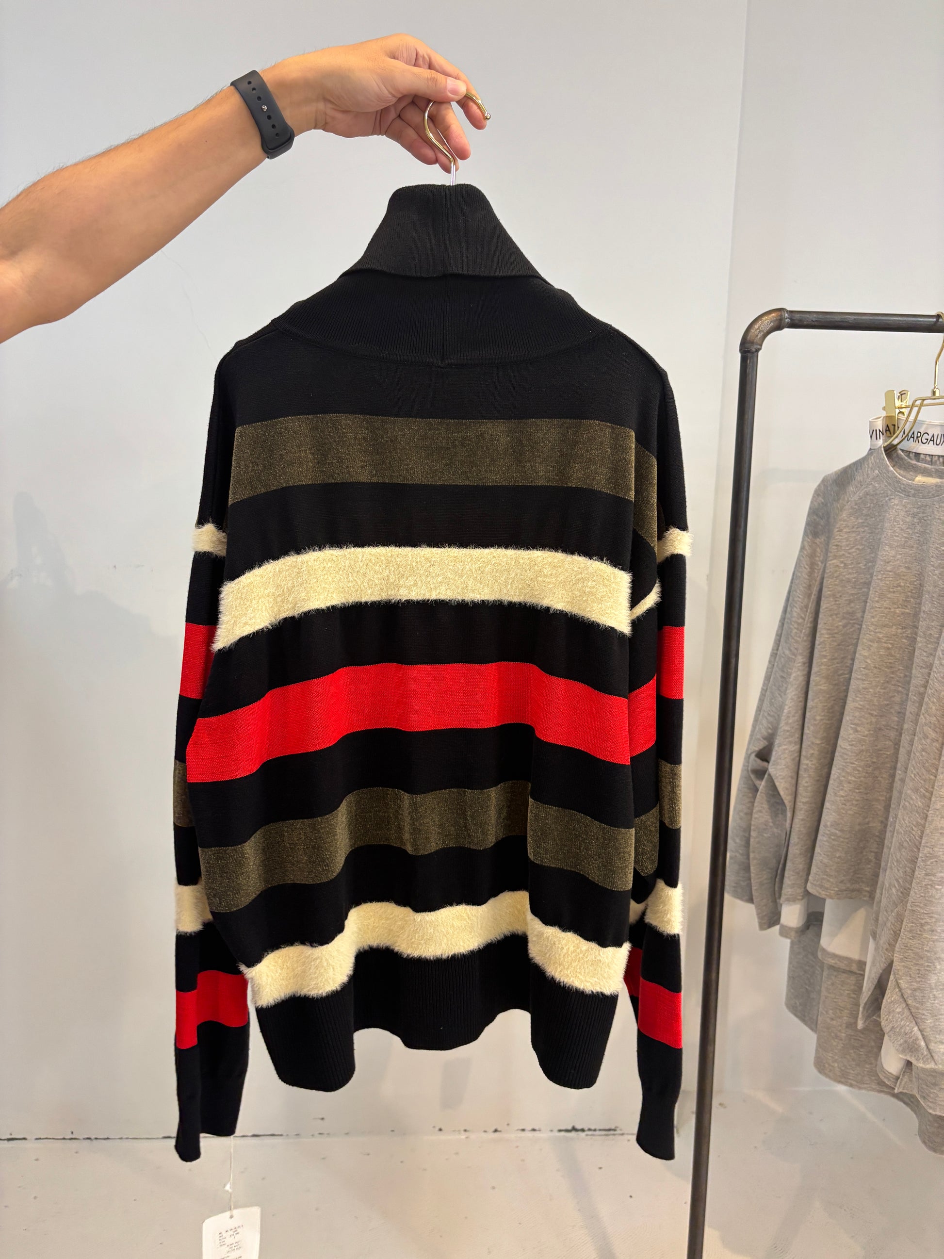 【予約⚡︎販売】異素材ボーダータートルニット／MG KN-26120-A／MARGAUX VINTAGE／2026 AW＃2