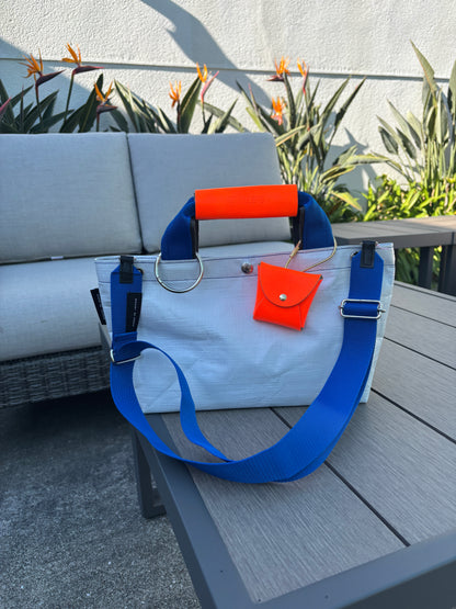 【予約販売】ブルー×チャコール（本体：ホワイト）／FACTORY OMOTO／BASIC TOTE