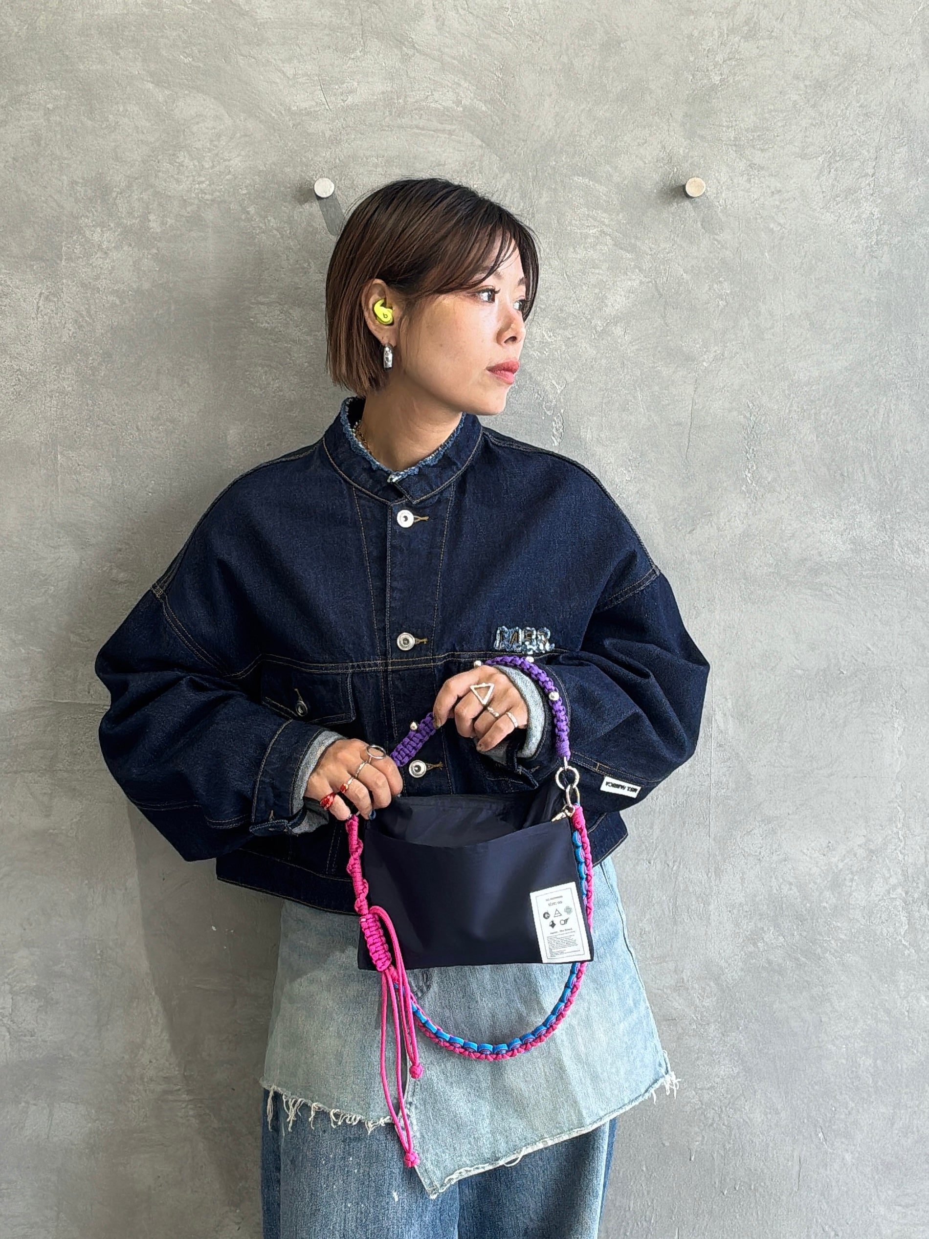 ⭐︎コラボ【予約販売】ザナインズカラーの2way仕様スマホショルダー／ホイップウェーブ＆パール／受注生産