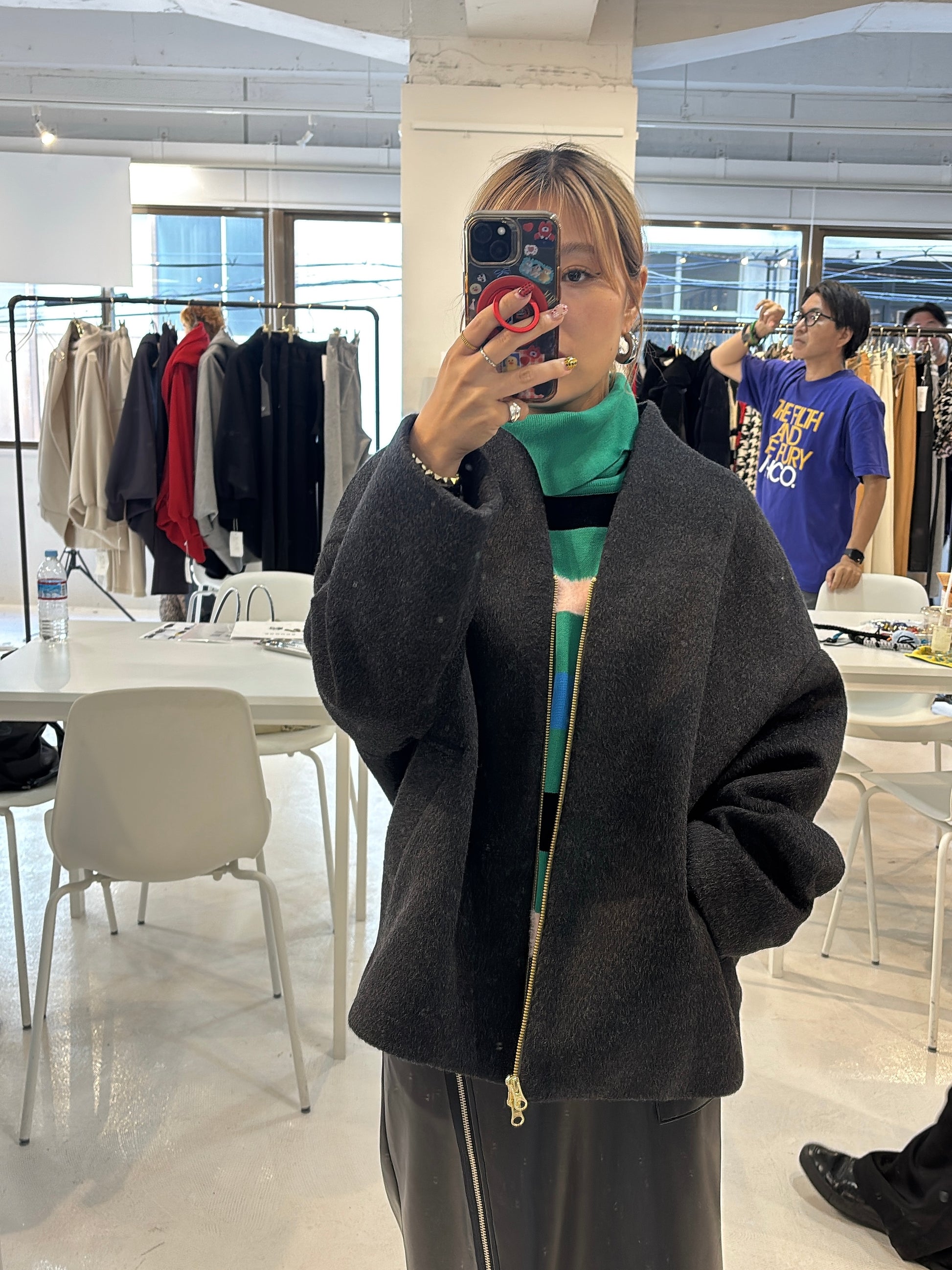 【予約⚡︎販売】シャギージップコート（無地）／MG CO-26130-A／MARGAUX VINTAGE／2026 AW＃2