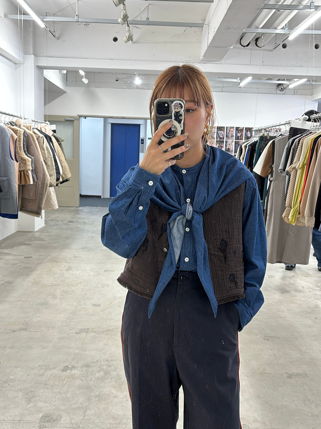 受付終了【予約⚡︎販売】刺繍ショート丈ベスト／#8643703／LE MÉLANGE／2026 AW #1