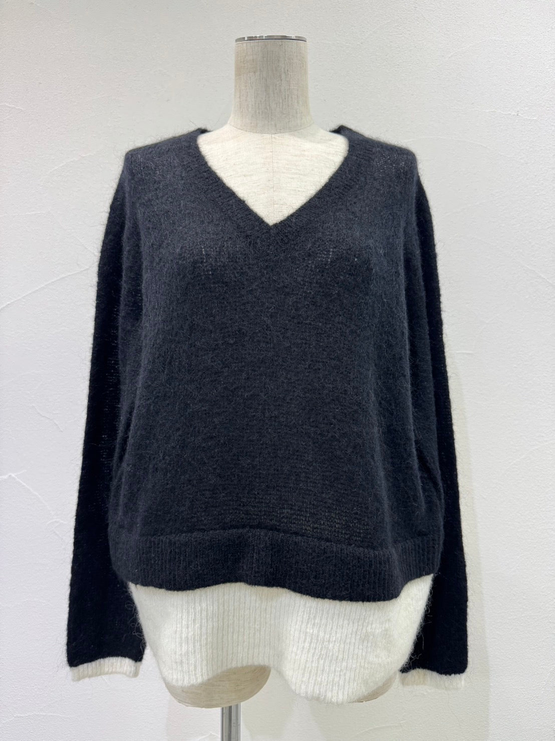 【予約⚡︎販売】配色レイヤーモヘアニット／604507／CYAN tokyo／2026 AW#1