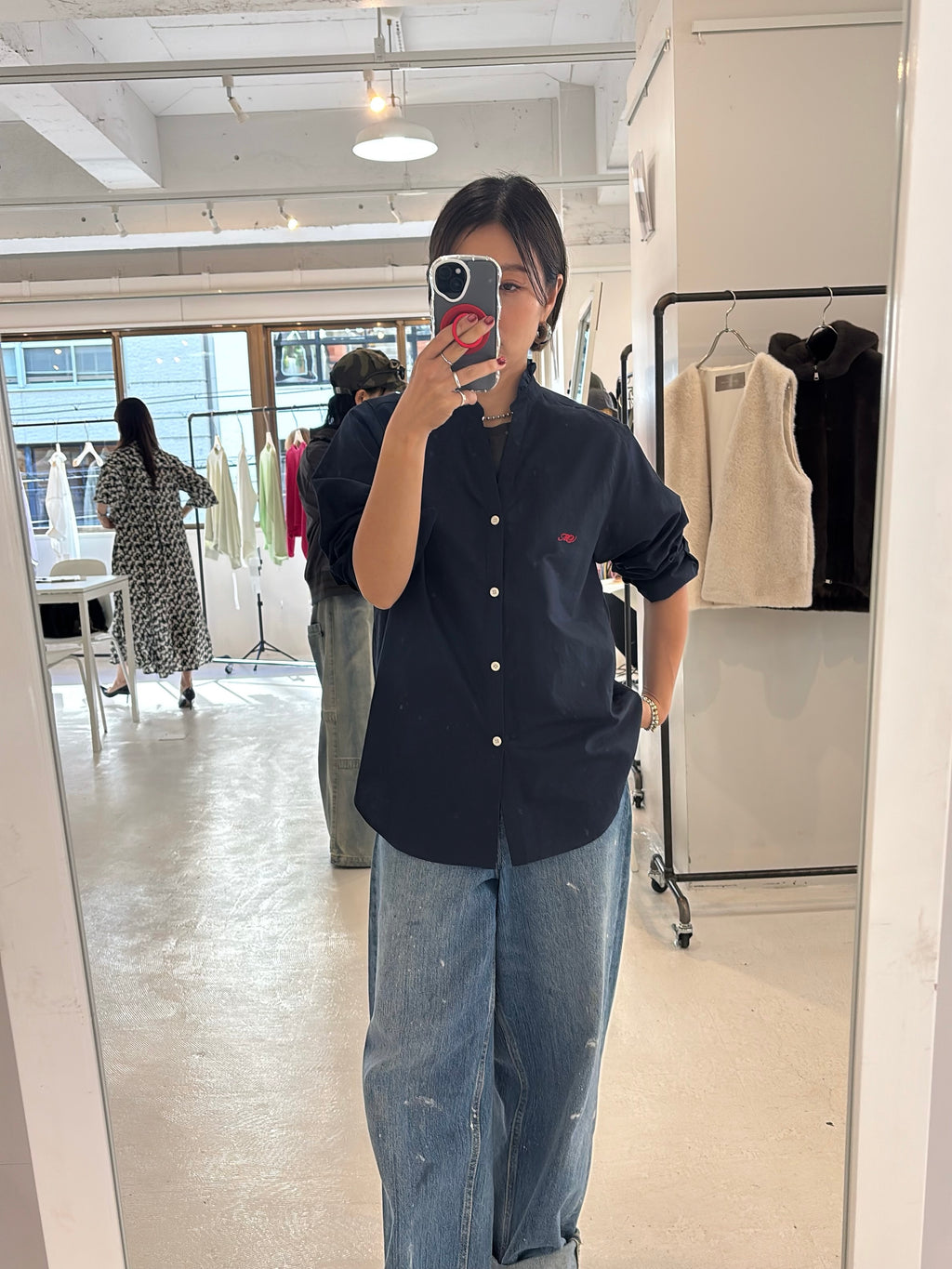 【予約⚡︎販売】オックスフォードフリルシャツ／MG BL - 27013 - S／MARGAUX VINTAGE／2027 PRE SPRING COLLECTION