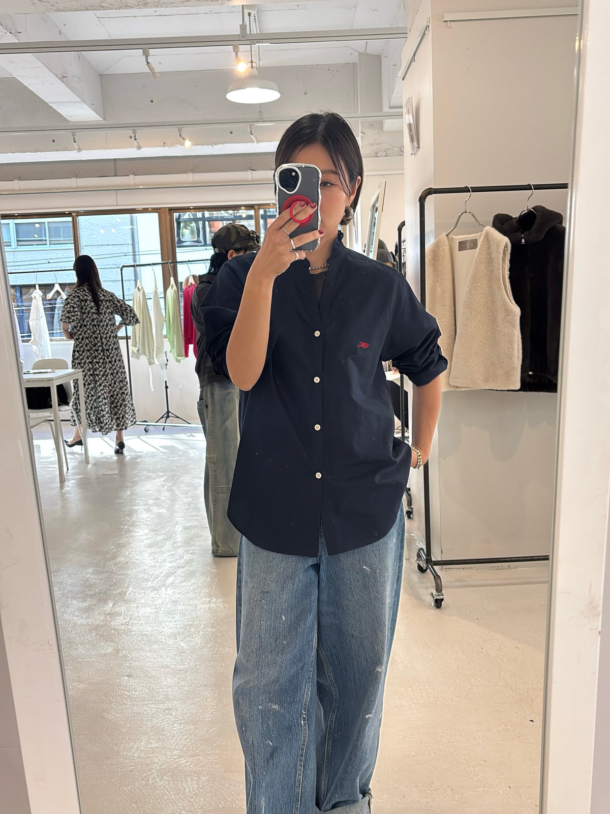 【予約⚡︎販売】オックスフォードフリルシャツ／MG BL - 27013 - S／MARGAUX VINTAGE／2027 PRE SPRING COLLECTION