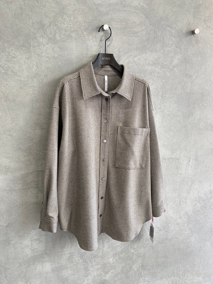 ピーチ起毛チェックシャツ／Dignite collier