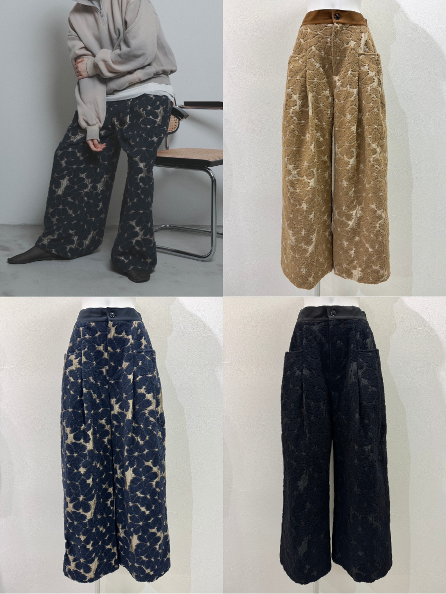 【予約⚡︎販売】リュクスジャガードワイド／607546／CYAN tokyo／2026 AW#2