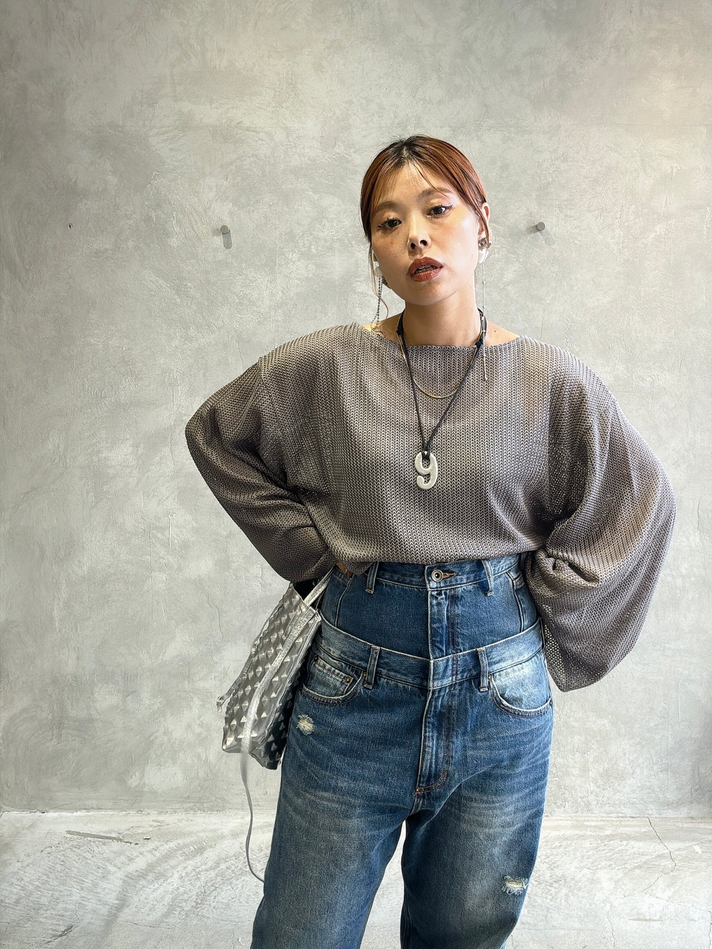 メッシュフレアプルオーバー／Anna Kerry