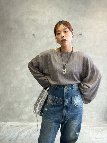 メッシュフレアプルオーバー／Anna Kerry