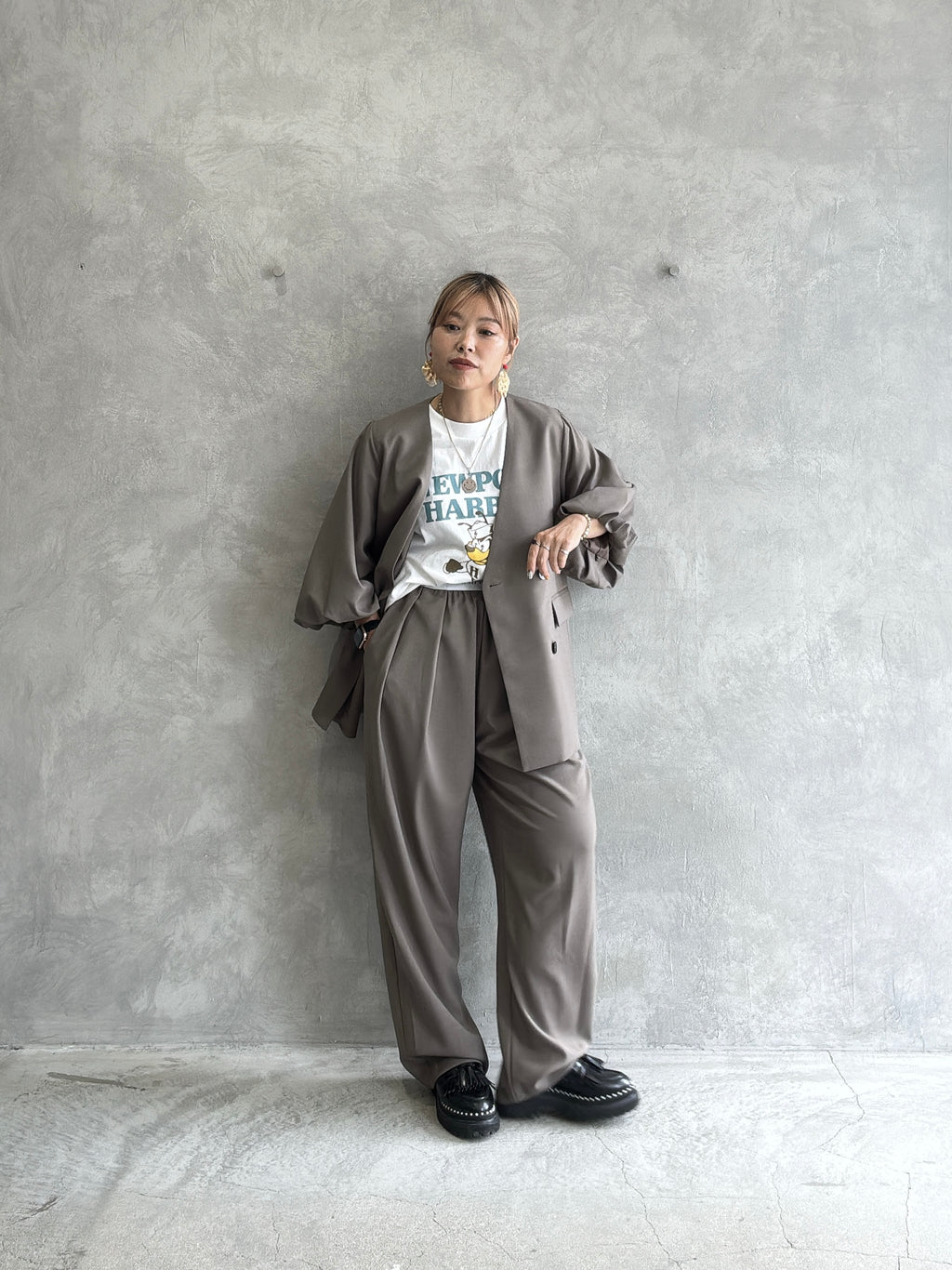 ロゴウエストタックパンツ／MG PT-26089-A／MARGAUX VINTAGE／2026 AW＃1
