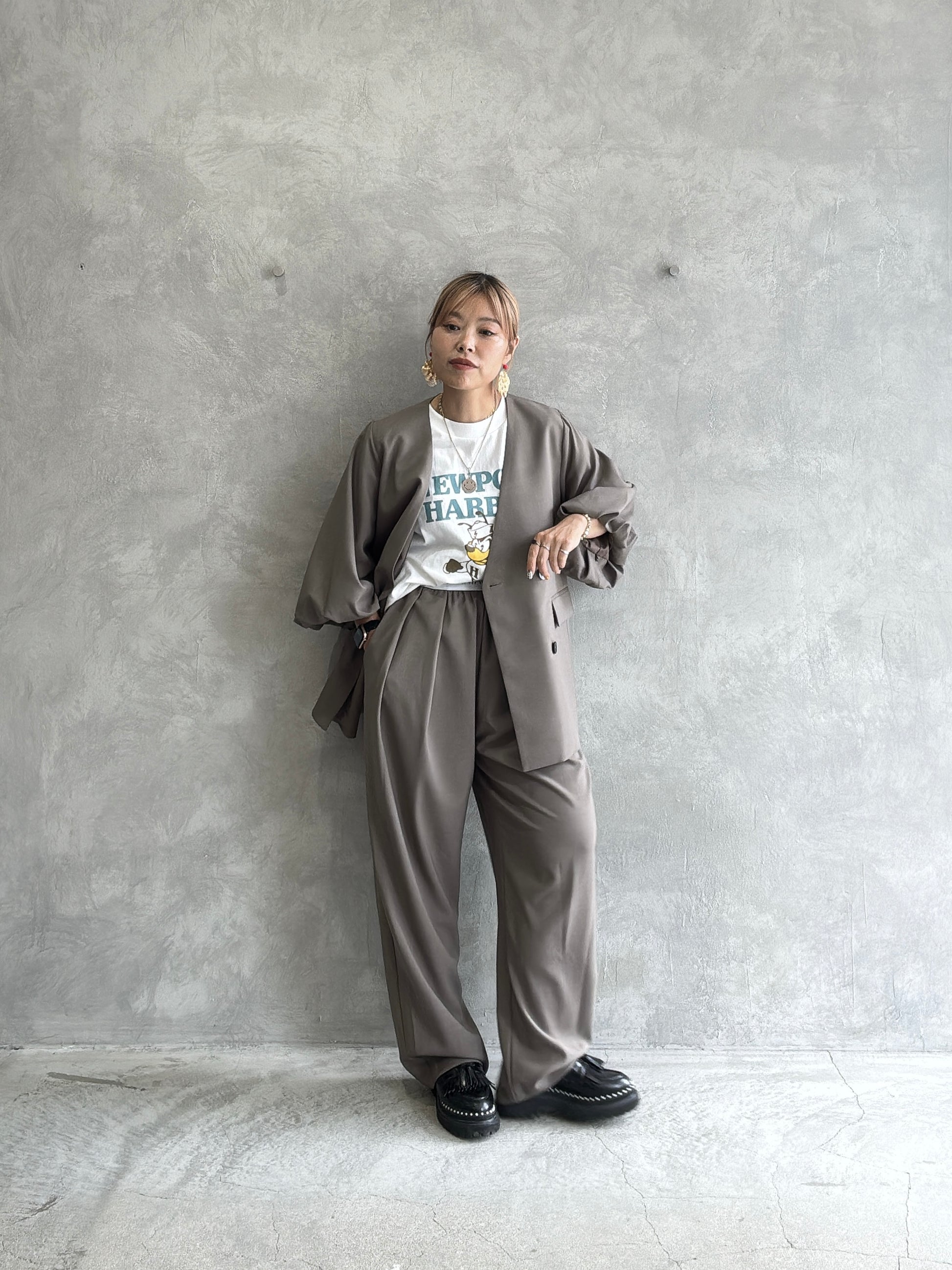 ロゴウエストタックパンツ／MG PT-26089-A／MARGAUX VINTAGE／2026 AW＃1