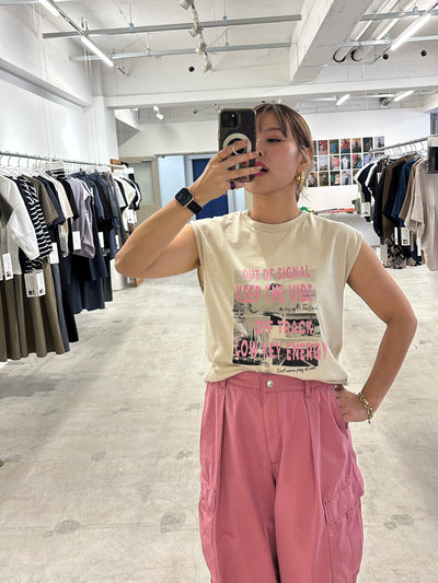 リメイク風ノースリーブ／8621009／LE MÉLANGE／2026 SS#2　Tシャツ