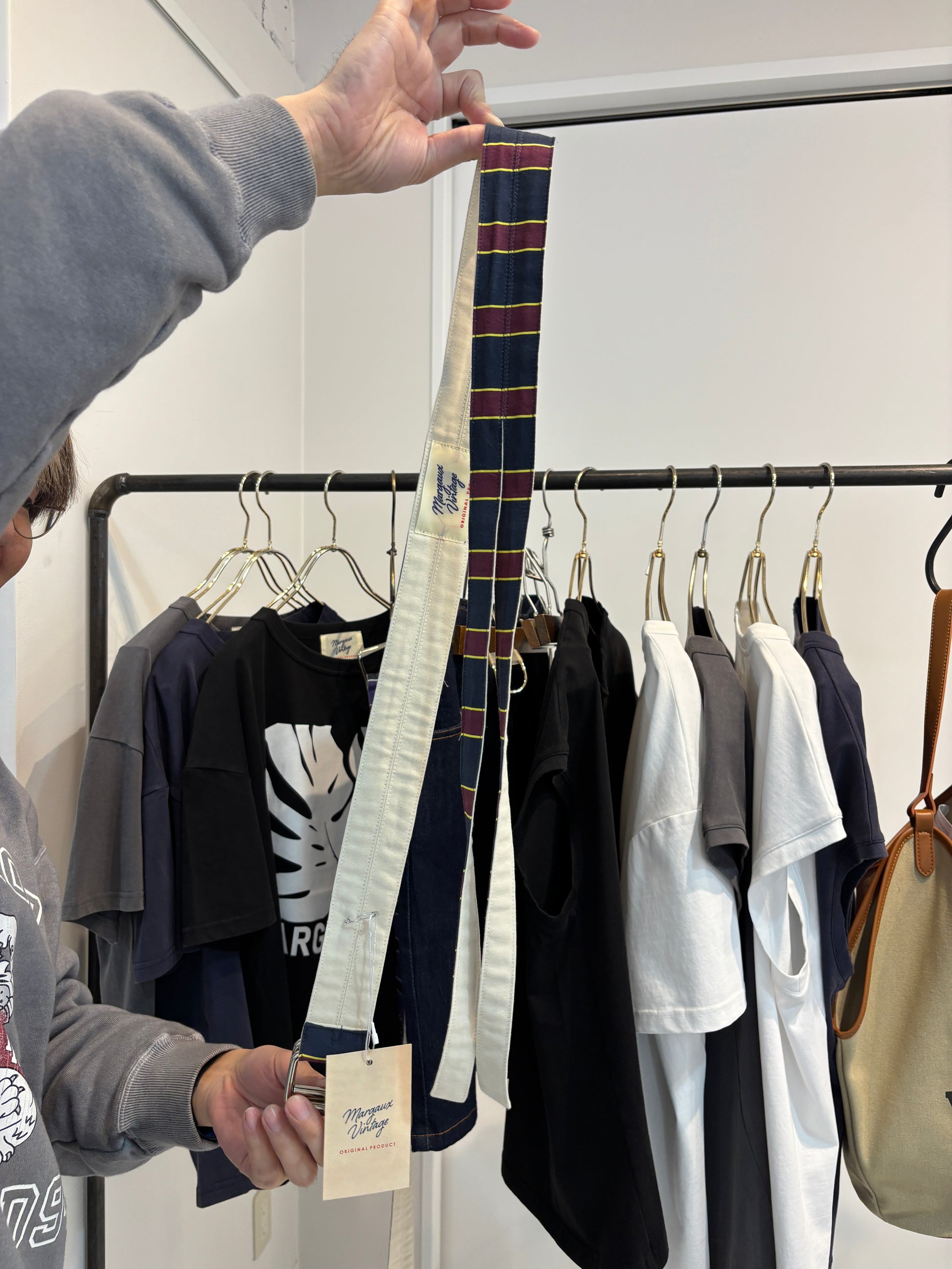 受付終了【予約販売】レジメンタル柄ベルト／AC-26067-S／MARGAUX VINTAGE／2026 SS#2