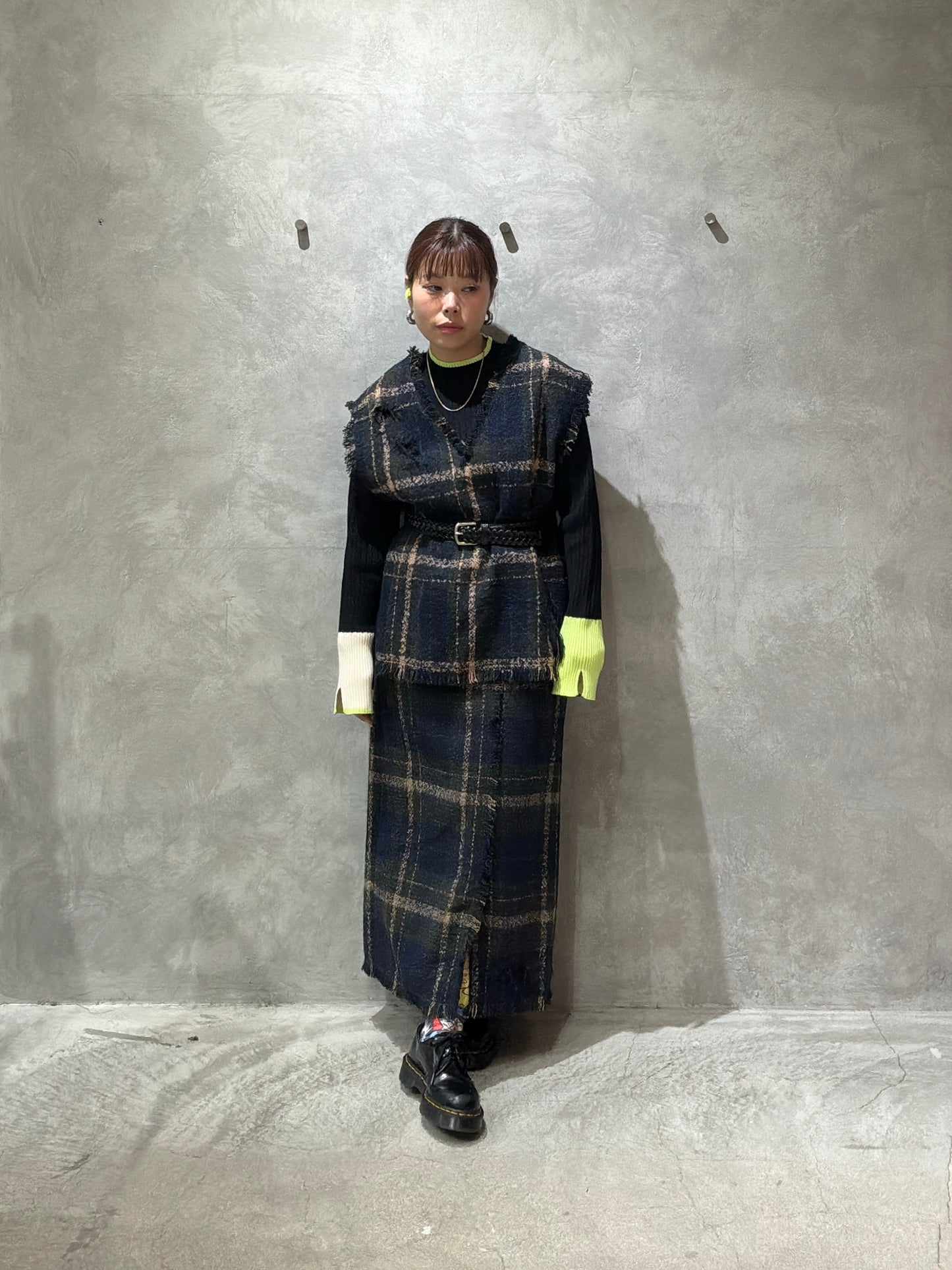 クラッシュツイードタイトスカート／the Nines