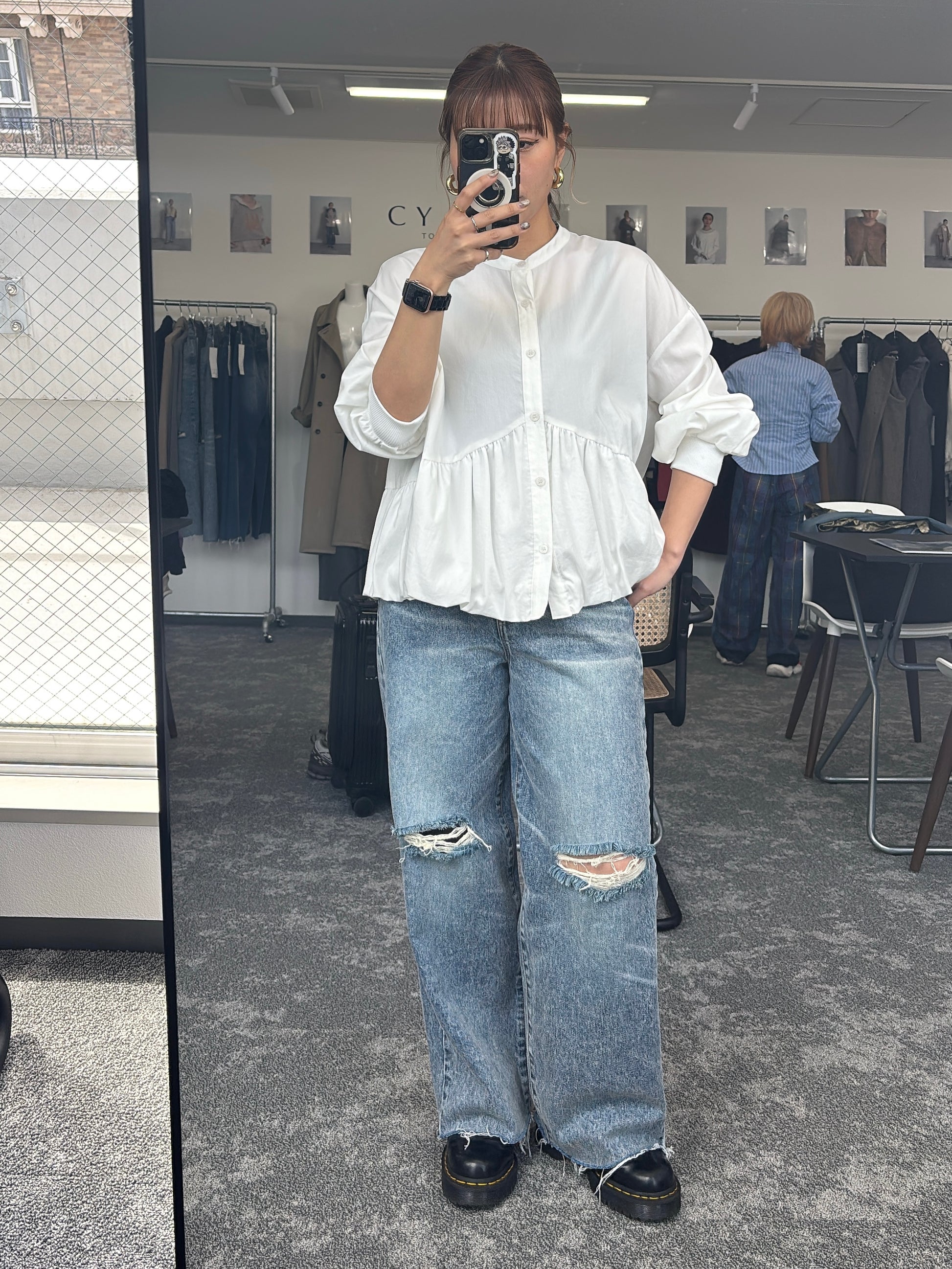 【予約⚡︎販売】ギャザーバルーンシャツ／604489／CYAN tokyo／2026 AW#1