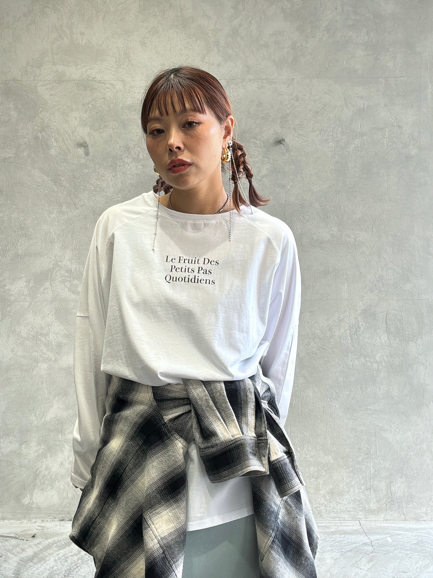 【再入荷】2way（DOG & LOGO）プリントカットソー／Dignite collier