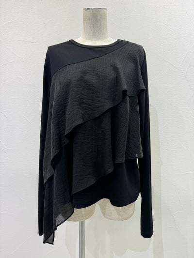 【予約⚡︎販売】アシメフリルコンビTOPS／604486／CYAN tokyo／2026 AW#1