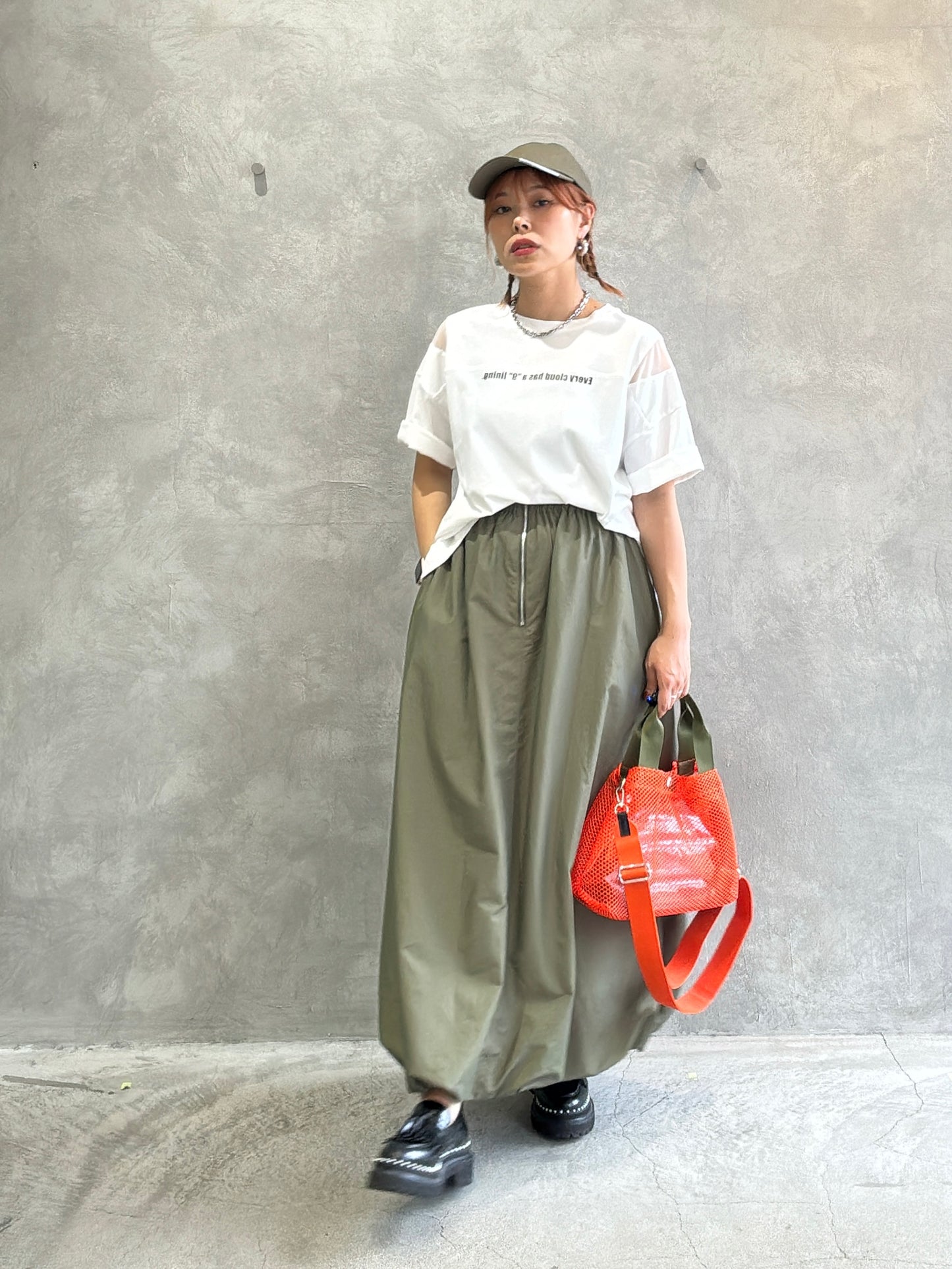 2wayナイロンバルーンスカート