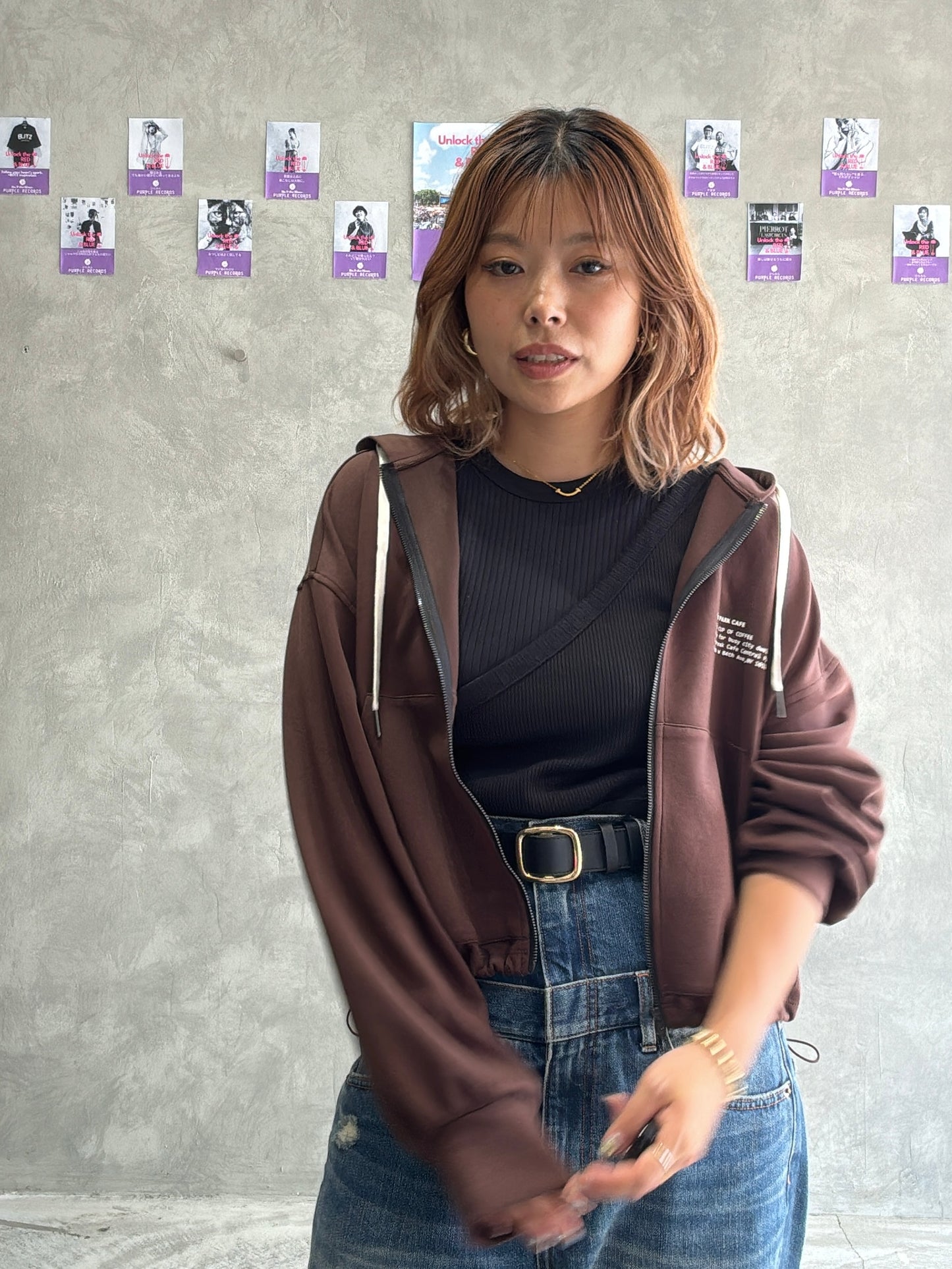 ジップアップパーカー／Anna Kerry