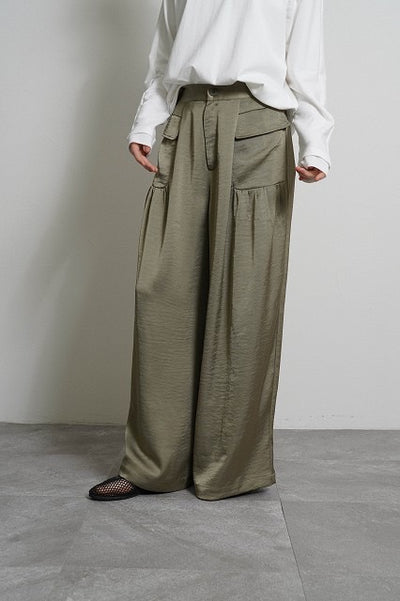 【予約⚡︎販売】ギャザーポケットサテンワイドパンツ／604502／CYAN tokyo／2026 AW#1
