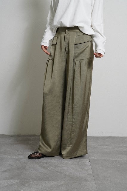 【予約⚡︎販売】ギャザーポケットサテンワイドパンツ／604502／CYAN tokyo／2026 AW#1