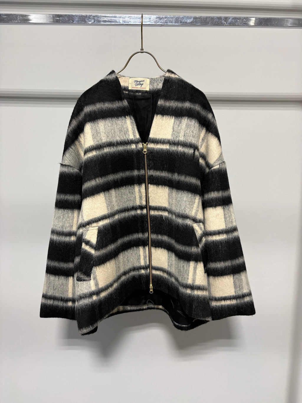 【予約⚡︎販売】シャギージップコート（チェック柄）／MG CO-26129-A／MARGAUX VINTAGE／2026 AW＃2