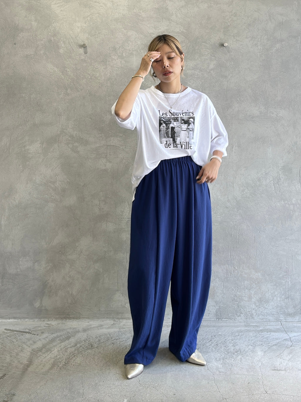 受付終了【予約販売】Les Souvenirs シアー天竺Tシャツ／ING