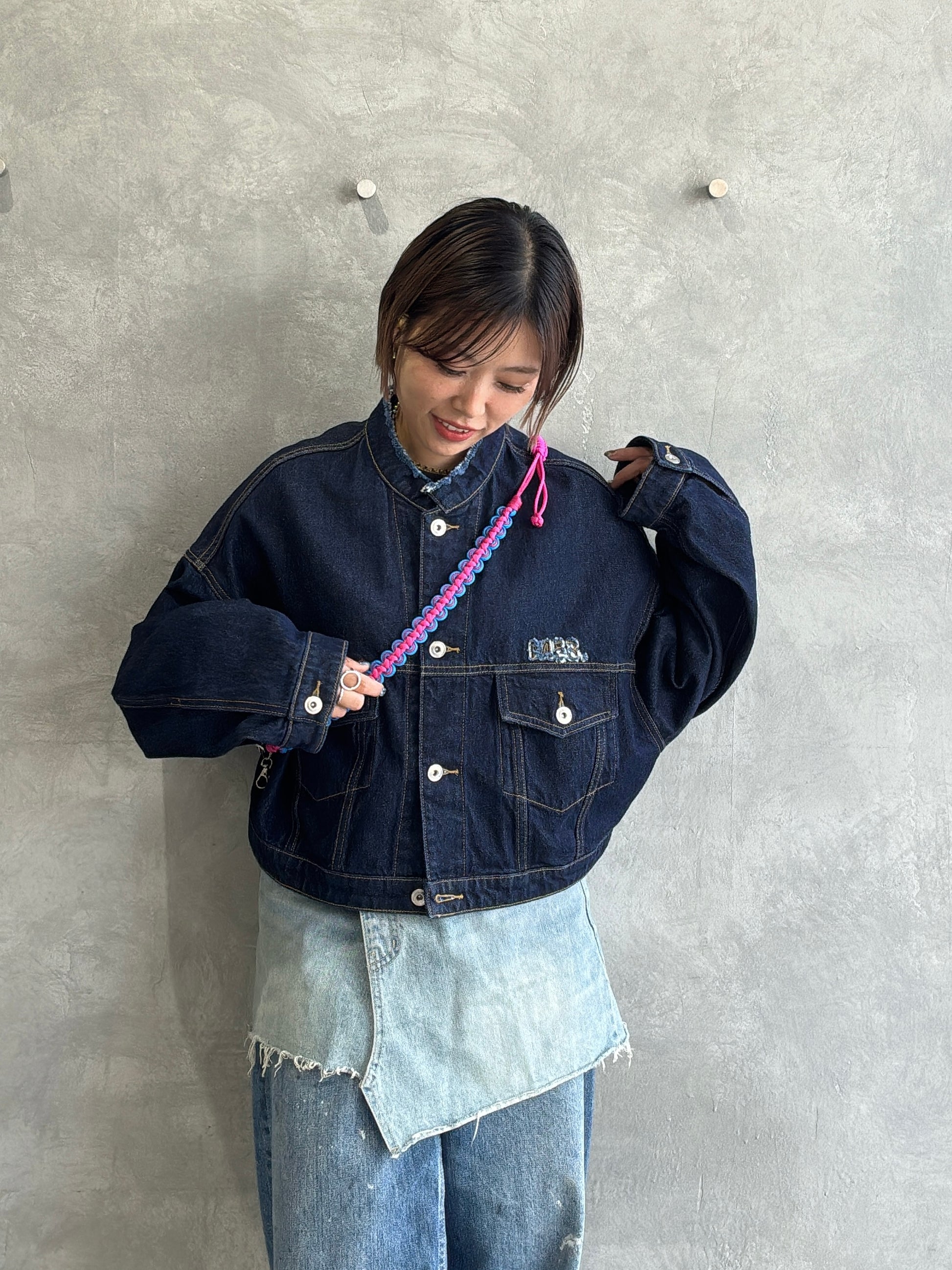 ⭐︎コラボ【予約販売】ザナインズカラーの2way仕様スマホショルダー／ホイップウェーブ＆パール／受注生産