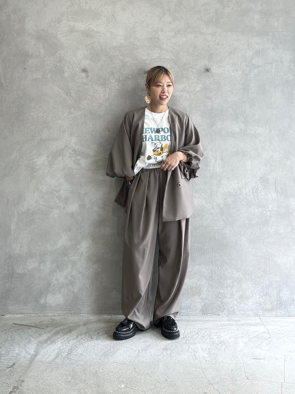 バルーンスリーブノーカラーJK／MG JK-26088-A／MARGAUX VINTAGE／2026 AW＃1