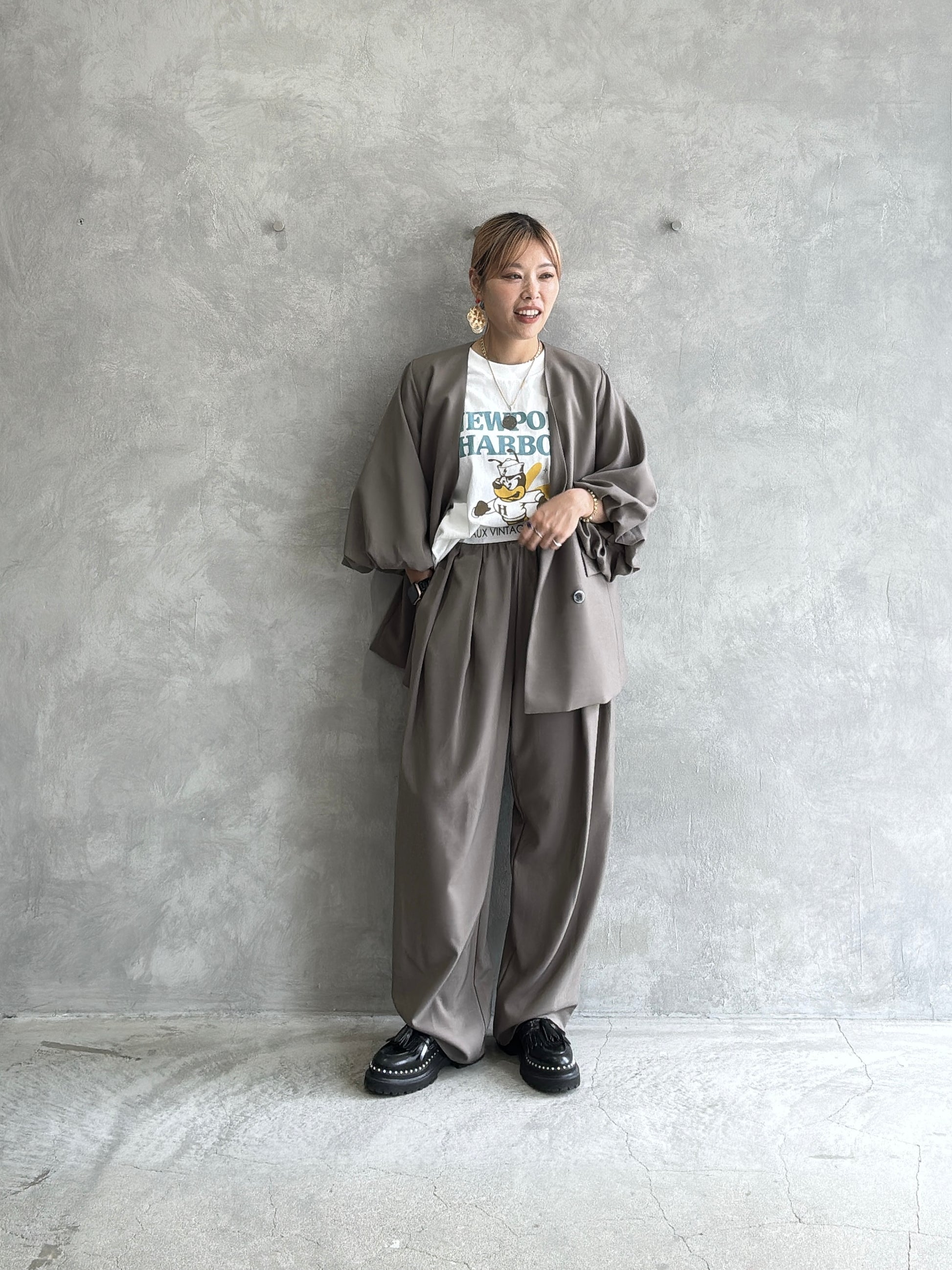 バルーンスリーブノーカラーJK／MG JK-26088-A／MARGAUX VINTAGE／2026 AW＃1