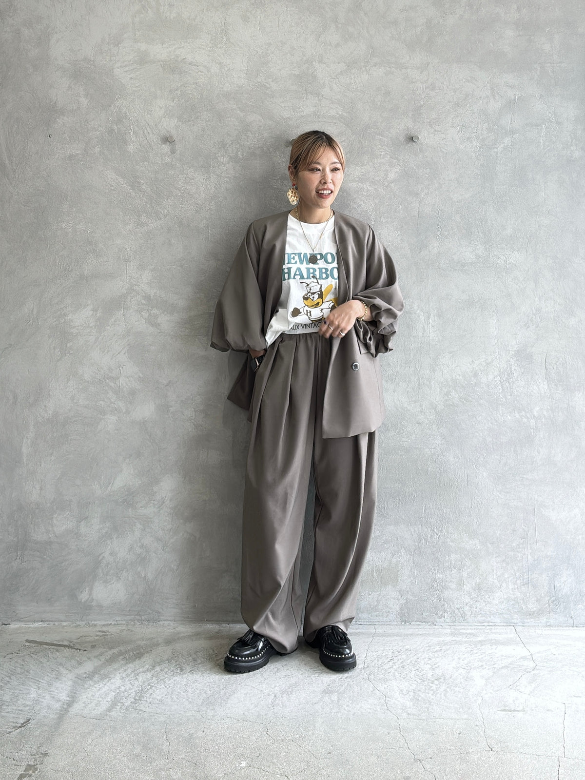 バルーンスリーブノーカラーJK／MG JK-26088-A／MARGAUX VINTAGE／2026 AW＃1
