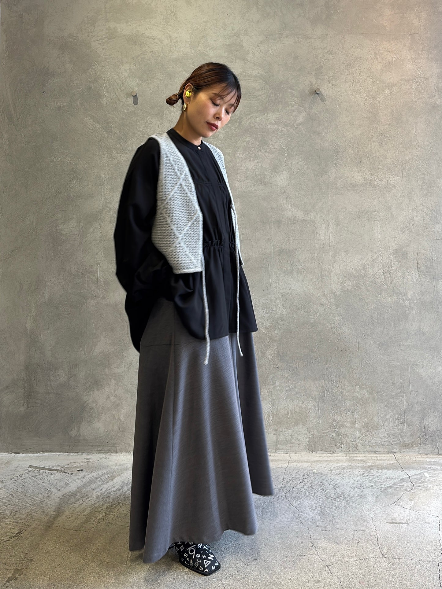 ラウンドヨークガウチョパンツ／CYAN tokyo