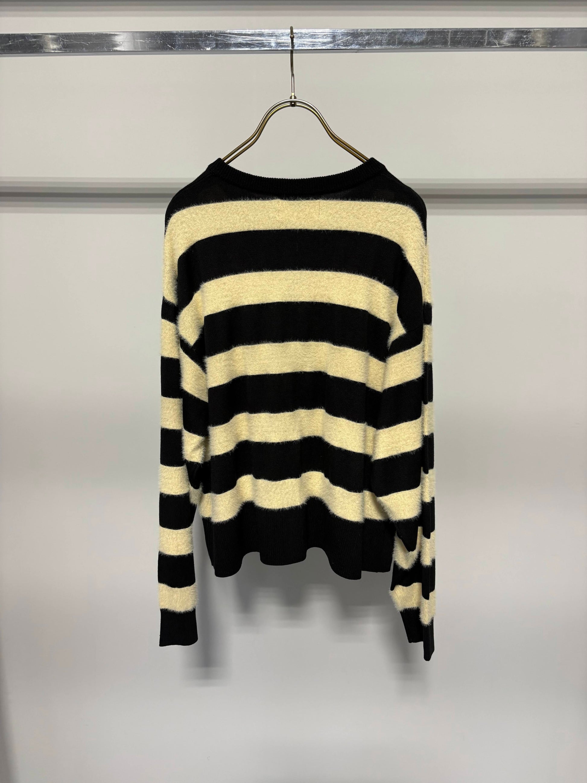 【予約⚡︎販売】異素材ボーダークルーカーディガン／MG KN-26121-A／MARGAUX VINTAGE／2026 AW＃2