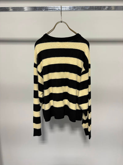 【予約⚡︎販売】異素材ボーダークルーカーディガン／MG KN-26121-A／MARGAUX VINTAGE／2026 AW＃2