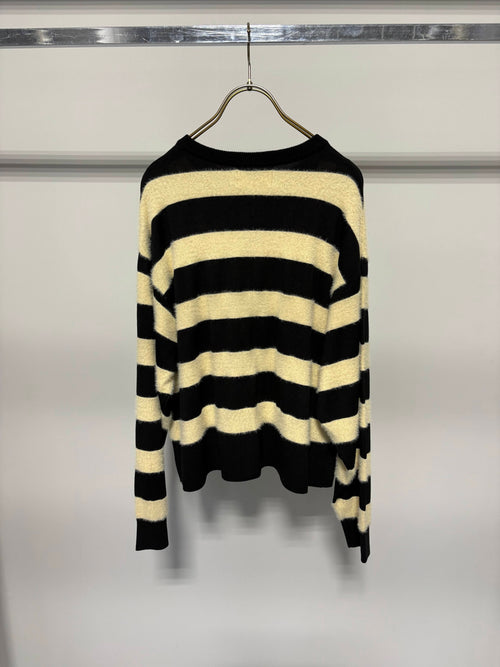 【予約⚡︎販売】異素材ボーダークルーカーディガン／MG KN-26121-A／MARGAUX VINTAGE／2026 AW＃2