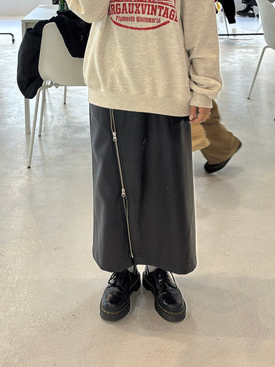 受付終了【予約⚡︎販売】レザーラップスカート／MG SK-26135-A／MARGAUX VINTAGE／2026 AW＃2